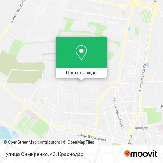 Карта улица Симиренко, 43