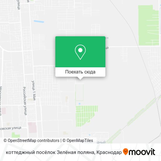 Карта коттеджный посёлок Зелёная поляна