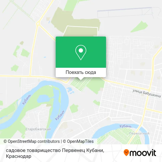Карта садовое товарищество Первенец Кубани