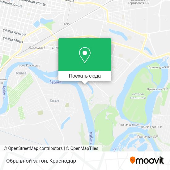 Карта Обрывной затон