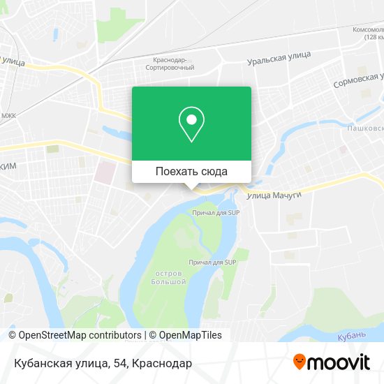 Карта Кубанская улица, 54
