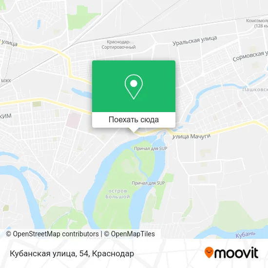 Карта Кубанская улица, 54
