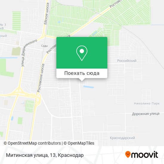 Карта Митинская улица, 13