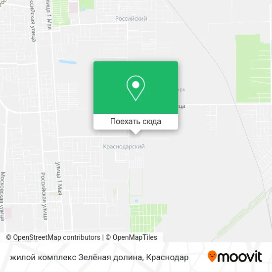 Карта жилой комплекс Зелёная долина