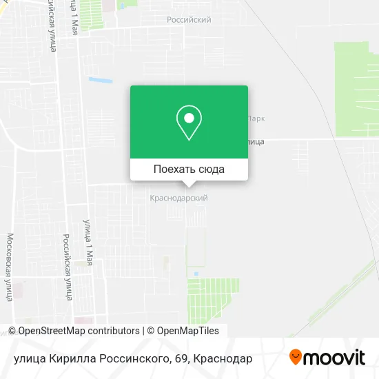 Карта улица Кирилла Россинского, 69