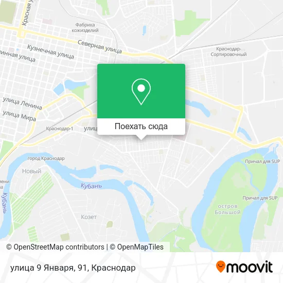 Карта улица 9 Января, 91