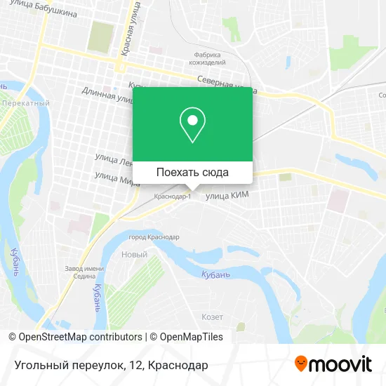 Карта Угольный переулок, 12