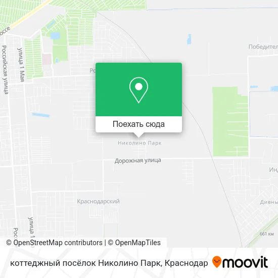 Карта коттеджный посёлок Николино Парк