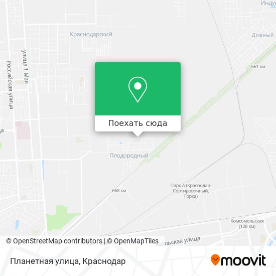 Карта Планетная улица