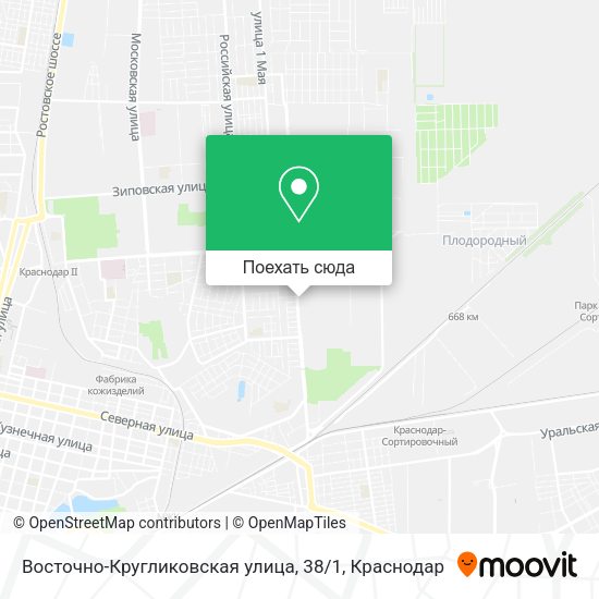 Карта Восточно-Кругликовская улица, 38 / 1