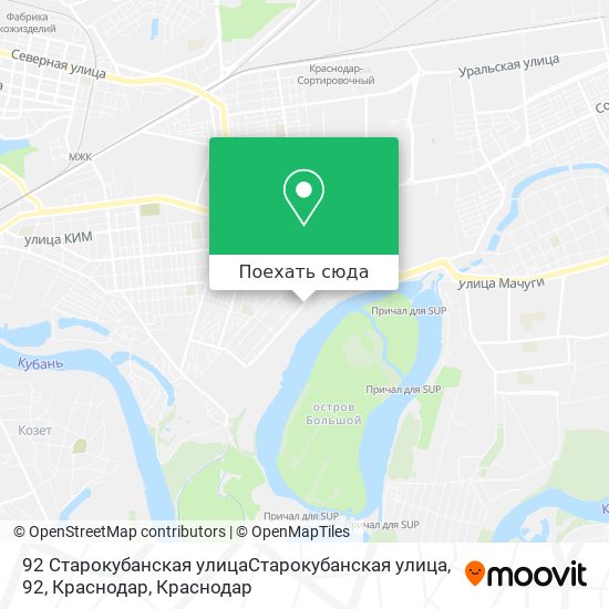 Карта 92 Старокубанская улицаСтарокубанская улица, 92, Краснодар