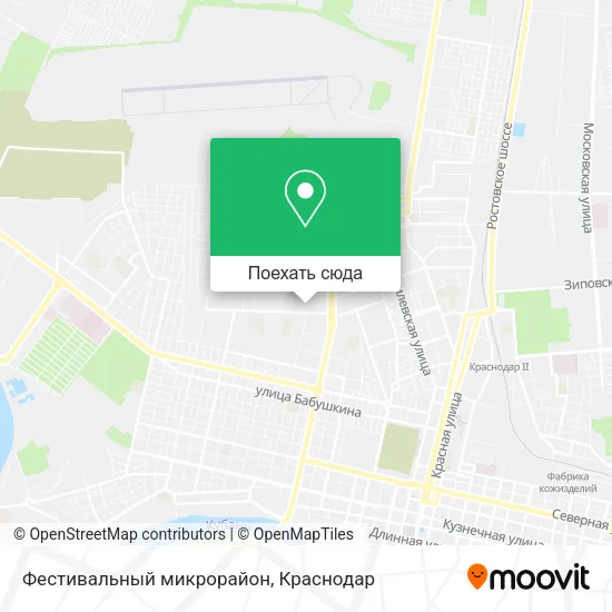 Карта Фестивальный микрорайон