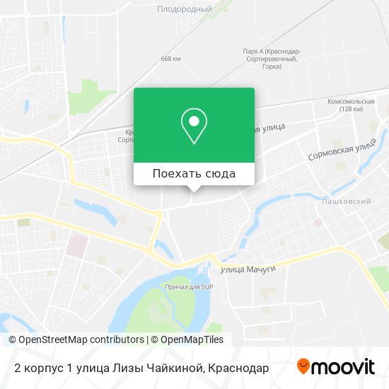 Карта 2 корпус 1 улица Лизы Чайкиной
