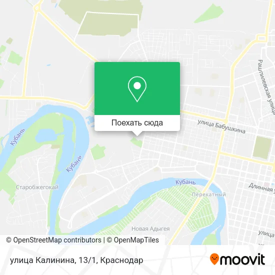 Карта улица Калинина, 13/1