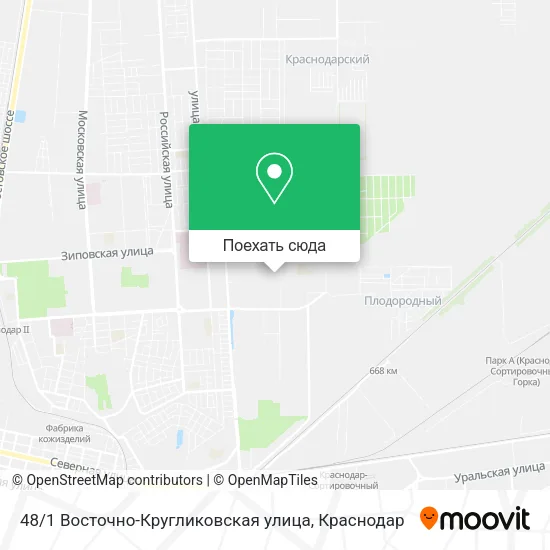 Карта 48 / 1 Восточно-Кругликовская улица