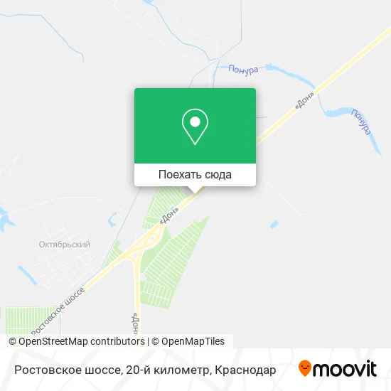 Карта Ростовское шоссе, 20-й километр