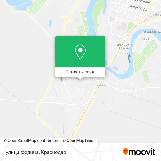 Карта улица Федина