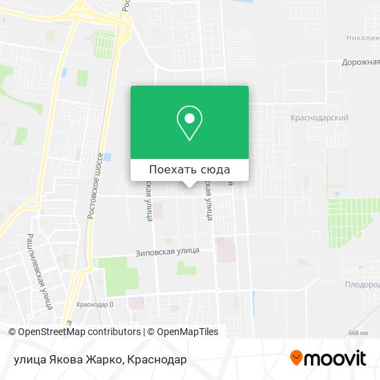 Карта улица Якова Жарко