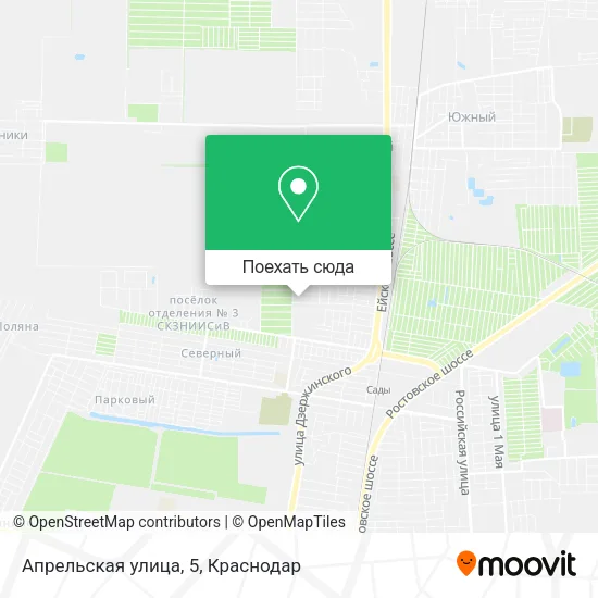 Карта Апрельская улица, 5