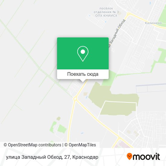 Карта улица Западный Обход, 27
