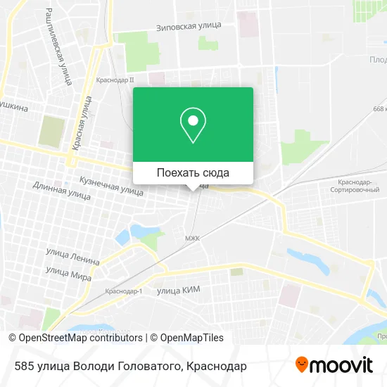 Карта 585 улица Володи Головатого