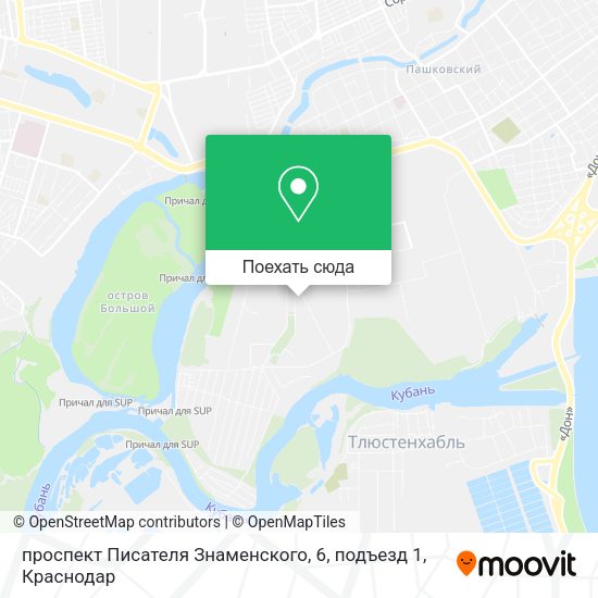 Карта проспект Писателя Знаменского, 6, подъезд 1