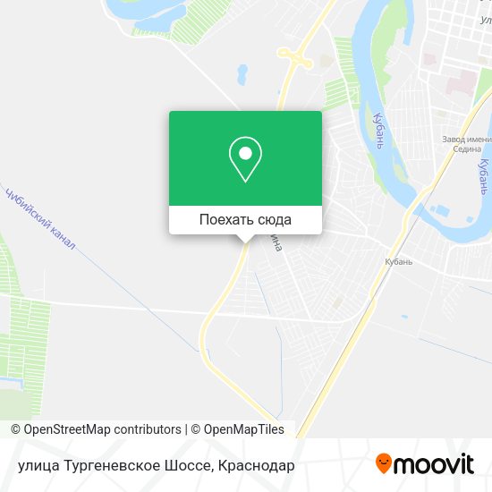 Карта улица Тургеневское Шоссе