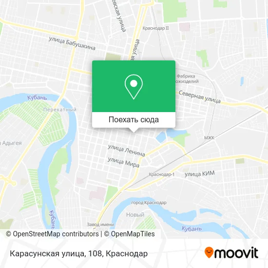 Карта Карасунская улица, 108