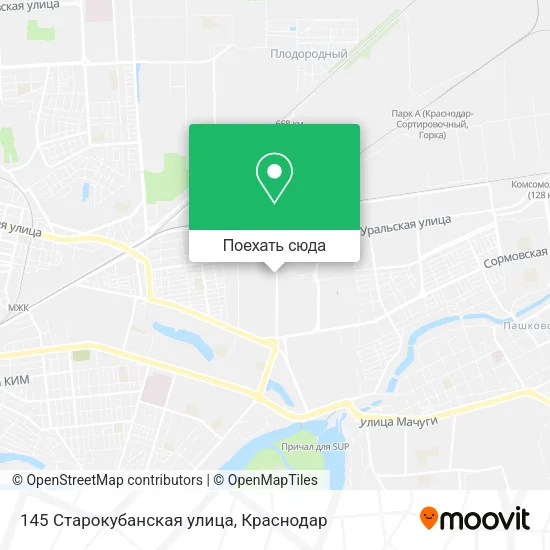Карта 145 Старокубанская улица