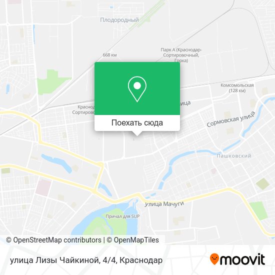 Карта улица Лизы Чайкиной, 4/4