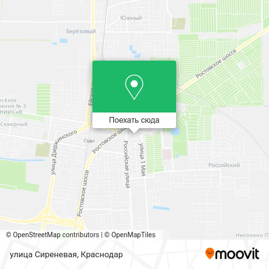 Карта улица Сиреневая