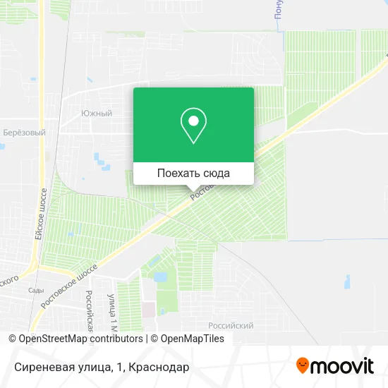 Карта Сиреневая улица, 1