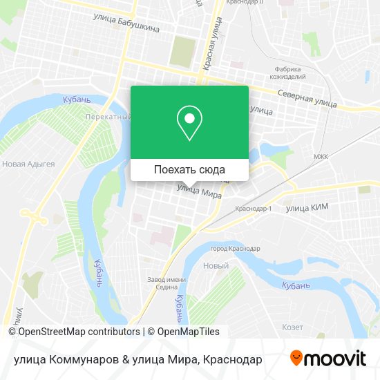 Карта улица Коммунаров & улица Мира