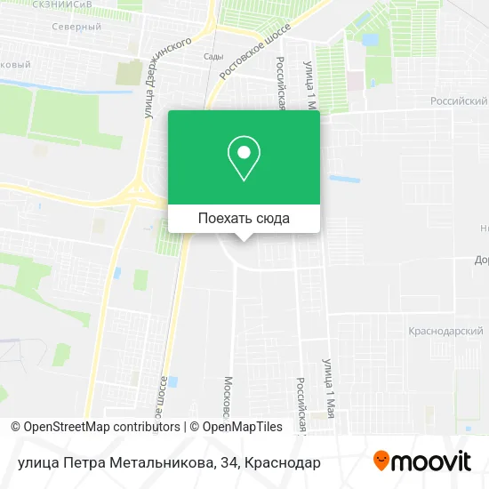 Карта улица Петра Метальникова, 34