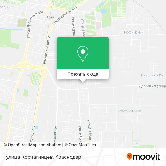 Карта улица Корчагинцев