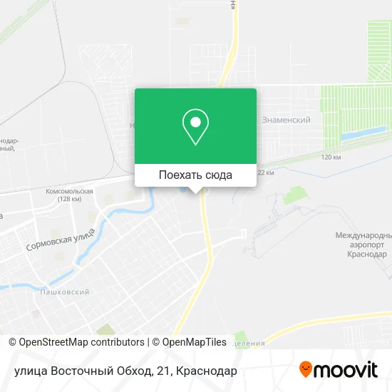Карта улица Восточный Обход, 21