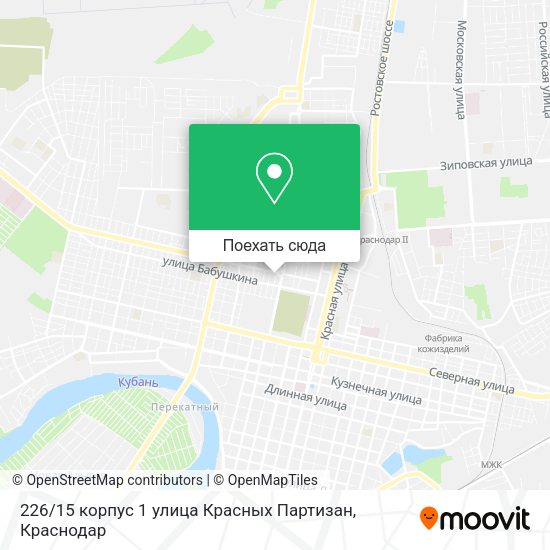 Карта 226 / 15 корпус 1 улица Красных Партизан