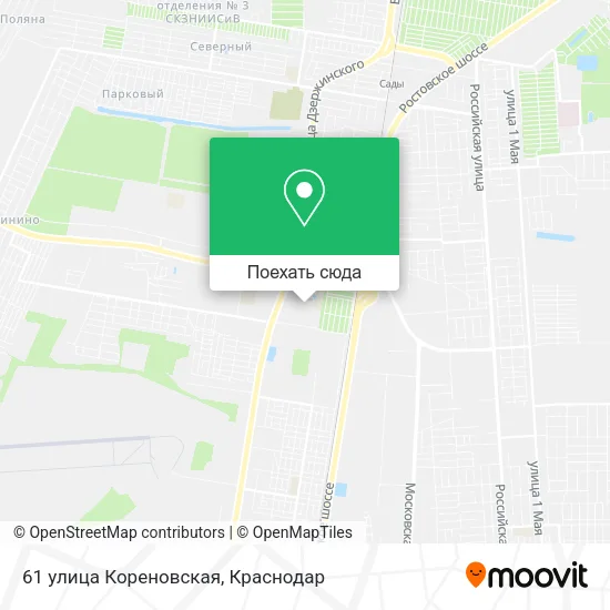 Карта 61 улица Кореновская