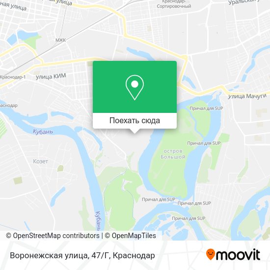 Карта Воронежская улица, 47/Г