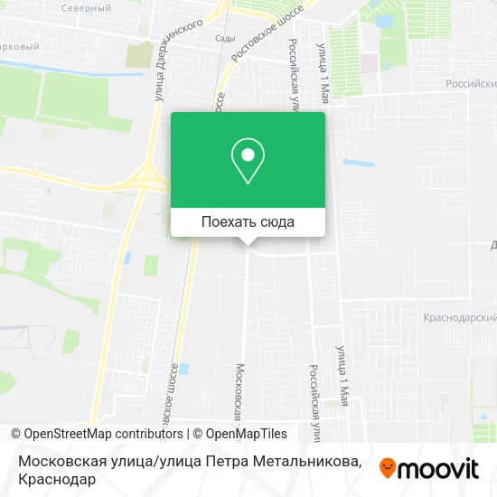 Карта Московская улица / улица Петра Метальникова