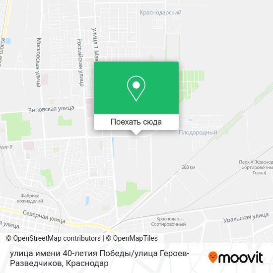 Карта улица имени 40-летия Победы / улица Героев-Разведчиков