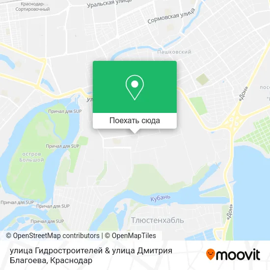 Карта улица Гидростроителей & улица Дмитрия Благоева