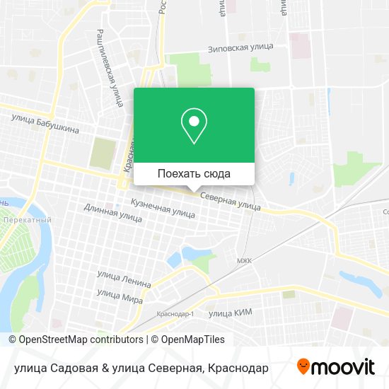 Карта улица Садовая & улица Северная
