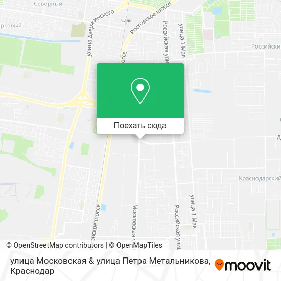 Карта улица Московская & улица Петра Метальникова