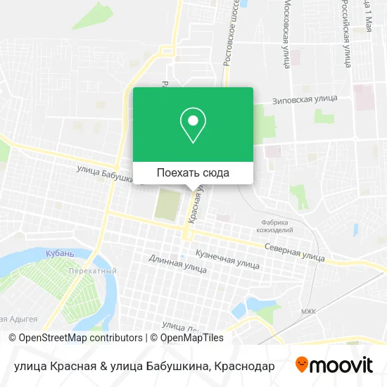 Карта улица Красная & улица Бабушкина