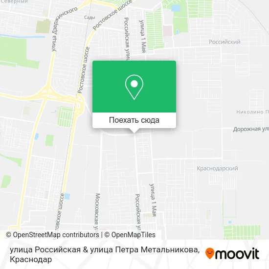 Карта улица Российская & улица Петра Метальникова