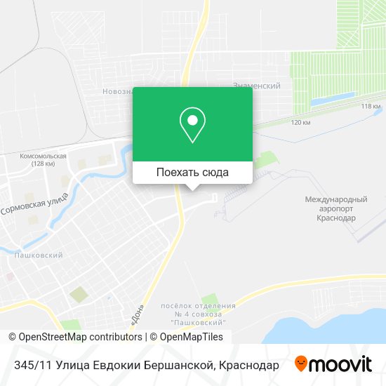 Карта 345 / 11 Улица Евдокии Бершанской