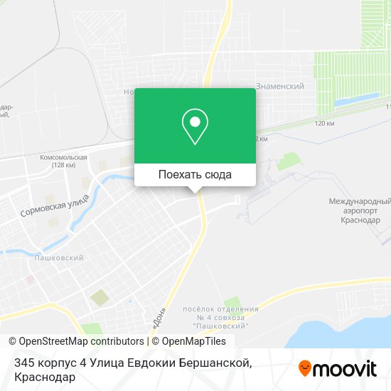 Карта 345 корпус 4 Улица Евдокии Бершанской