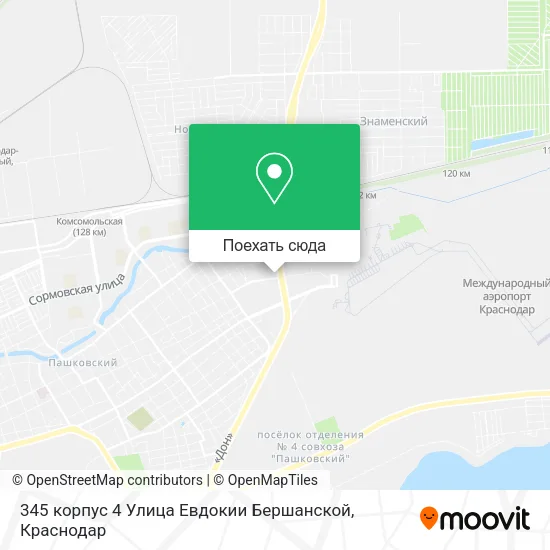 Карта 345 корпус 4 Улица Евдокии Бершанской