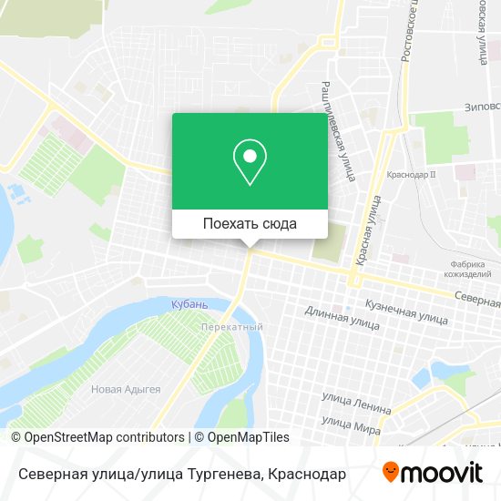 Карта Северная улица/улица Тургенева